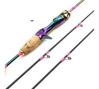 Tiiiopkvvv Canna da pesca flessibile canna da pesca 1,8 m canna da pesca colorata ultraleggera 3-7 g canna da pesca in carbonio canna da pesca con esca combo (colore: grigio chiaro, dimensioni: 1,8 m