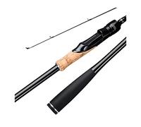 Tiiiopkvvv Canna da pesca in carbonio, canna da pesca in carbonio, 1,8 m, canna da viaggio, baitcasting M, Power Lure Wt.4-18 g, canna da pesca (canna nera, 1,8 m)