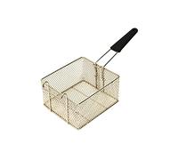 Tiiiopkvvv Cestino per friggere in acciaio inox con manico anti-scottatura, quadrato, cestino per patatine fritte, cestino per patatine fritte, pollo fritto, colini alimentari