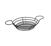 Tiiiopkvvv Cestino per friggere in acciaio inox nero con due piattini da immersione, cestino multiuso per patatine fritte, cestino creativo per snack e colini per alimenti