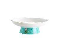 Tiiiopkvvv Cesto di frutta e verdura da banco ciotola alta in ceramica piatto di frutta 25,4 cm grande capacità vassoio di frutta creativo dessert snack ciotola insalata verdure piatto centrotavola