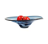 Tiiiopkvvv Cesto di frutta e verdura da banco Ciotola di vetro Vassoio di frutta leggero di lusso grande blu moderno minimalista snack vassoio di frutta vassoio di grande capacità decorazioni per la