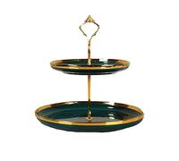 Tiiiopkvvv Cesto di frutta e verdura da banco ciotola moderna in ceramica piatto di frutta a doppio strato snack dessert rack di stoccaggio sala da pranzo soggiorno tavolino decorazione vassoio
