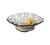 Tiiiopkvvv Cesto di frutta e verdura da banco Ciotola Squisito Piatto di frutta in ceramica Casa Soggiorno Tavolo da pranzo Grande Ciotola di frutta Vassoio di ceramica Retro Vassoio di stoccaggio