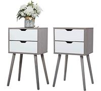 Tiiiopkvvv Comodino generico per camera da letto comodino bianco set da 2 pezzi semplice e leggero comodino di lusso tavolino da caffè mobile per casa ufficio (colore: grigio) (grigio pietra)
