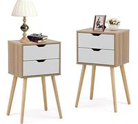 Tiiiopkvvv Comodino generico per camera da letto comodino bianco set da 2 pezzi semplice e leggero comodino di lusso tavolino da caffè mobile per casa ufficio (colore: grigio) (bianco)