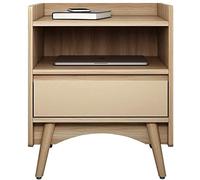 Tiiiopkvvv Comodino generico per camera da letto, comodino, camera da letto, tavolino portaoggetti con 1 cassetto/4 gambe in legno, per casa e ufficio