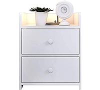 Tiiiopkvvv Comodino generico per camera da letto comodino con cassetti per camera da letto piccolo appartamento mini armadietto laterale cassetto armadio portaoggetti in legno semplice comodino per