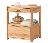 Tiiiopkvvv Comodino generico per camera da letto, comodino in legno con cassetti, multifunzionale, 4 ripiani, stile nordico, per la casa e l'ufficio