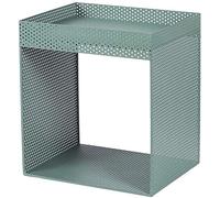 Tiiiopkvvv Comodino generico per camera da letto comodino moderno tavolino in ferro piccolo tavolo da esposizione rettangolare/foro di scarico/strato extra arancione per casa ufficio (colore: B) (C)