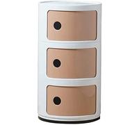 Tiiiopkvvv Comodino generico per camera da letto comodino rotondo moderno leggero camera da letto soggiorno comodino consolle con 3 ripiani portaoggetti per casa ufficio (colore: B) (A)
