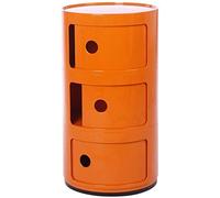 Tiiiopkvvv Comodino generico per camera da letto rotondo a tre ripiani comodino comodino comodino tavolino multistrato portaoggetti secchio multifunzione armadio laterale per casa ufficio (colore