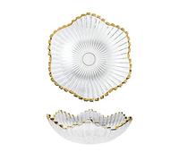 Tiiiopkvvv Controsoffitto Frutta e Verdura Basket Ciotola Famiglia Vetro Trasparente Piatto di Frutta Tavolo da Caffè Candy Snack Bowl Grande Capacità Dessert Insalatiera Piatto di Frutta Decorativo