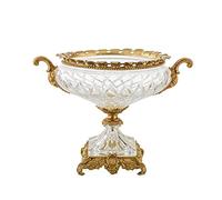 Tiiiopkvvv Controsoffitto Frutta e Verdura Cesto Ciotola di Frutta Ciotola Rotonda Vetro Trasparente Piatto di Frutta Casa Soggiorno Ristorante Desktop Decor Piatto di frutta Ciotola di Caramelle Base