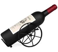 Tiiiopkvvv Creativo Europeo Metallo Rotella di Ferro Portatile Wine Cabinet Moderno Semplice Wine Rack Solido e Stabile Forte Capacità Portante Storage Rack