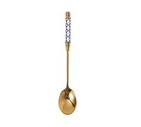Tiiiopkvvv Cucchiaio con manico cucchiaio da caffè gelato cucchiaio da dessert cucchiaio da tè per picnic accessori da cucina cucchiaio da minestra (dimensioni: 6) ()
