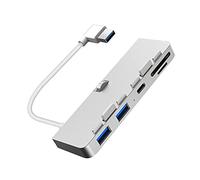 Tiiiopkvvv Deviatore USB multifunzionale, deviatore adattatore per collettore USB 3.0 in lega di ferro SD/TF