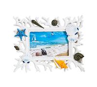 Tiiiopkvvv Foto e Coral Shell Foto e 6 Pollici Resina Creativo Matrimonio Foto e Decorazione Oceano Romanticismo Stile Mediterraneo Casa Artigianato Desktop Photo e