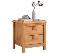 Tiiiopkvvv Generic - Comodino quadrato per camera da letto, in legno massello, per camera da letto, con 2 cassetti, binario in metallo, organizer per casa e ufficio