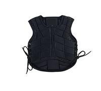 Tiiiopkvvv Gilet equestre per equitazione, allenamento, gilet di sicurezza per il corpo, imbottito, unisex, per adulti, ragazzi, ragazze, bambini (nero, M)