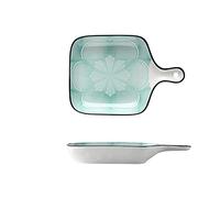 Tiiiopkvvv Insalatiera creativa ceramica singola maniglia ciotola casa dessert ciotola insalatiera formaggio riso al forno ciotola piatto di riso al forno ciotola (colore: 7) (4)