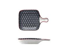Tiiiopkvvv Insalatiera creativa ceramica singola maniglia ciotola casa dessert ciotola insalatiera formaggio riso al forno ciotola piatto di riso al forno ciotola (colore: 7) (2)