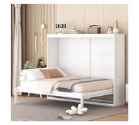 Tiiiopkvvv Letto a parete pieghevole a scomparsa, design semplice, può essere piegato in un armadio, senza bisogno di molle, antiscivolo (bianco taglia unica)