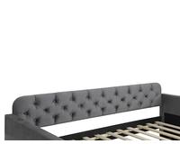 Tiiiopkvvv Letto matrimoniale imbottito con design estraibile e ricarica USB, robusto supporto a doghe in legno, letto in legno per camera da letto/camera degli ospiti/dormitorio, velluto felpato