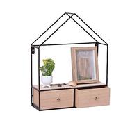 Tiiiopkvvv Mensola decorativa da parete in legno massello, triangolare, per casa, cassetto, mensole galleggianti per bagno, camera da letto, soggiorno