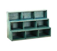 Tiiiopkvvv Mensola sospesa retrò in legno massello scala a traliccio staffa da parete mensola da appendere organizer libreria espositore immagine mensola sporgenza