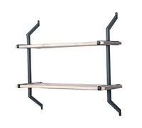 Tiiiopkvvv Mensole galleggianti decorative da parete in stile retrò, con staffa in ferro e cuscinetti in legno resistenti