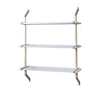 Tiiiopkvvv Mensole galleggianti decorative da parete in stile retrò, con staffa in ferro e cuscinetti in legno resistenti