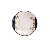 Tiiiopkvvv Piatto piano 1 pz piatti piani in ceramica snack caramelle piatto frutta stoviglie creativo dessert torta piatto insalata piatto (colore: 17,8 cm B) (20,3 cm B)