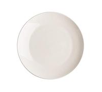 Tiiiopkvvv Piatto piano classico antipasto, piatto rotondo bianco per uso quotidiano, piatto da portata da 20 cm, perfetto per bistecca, dessert, pasta. Piatto ()