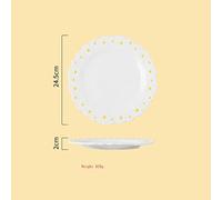 Tiiiopkvvv Piatto piano margherita piatti da insalata piatti piani cucina famiglia stoviglie sala da pranzo accessori piatto (colore: piatto da 15,2 cm) (piatto da 25,4 cm)