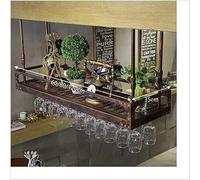 Tiiiopkvvv Portabicchieri da vino da appendere a forma di calice portabottiglie portabottiglie decorazione per la casa facile da installare rack di stoccaggio (dimensioni: 6035 cm) (120 x 35 cm)