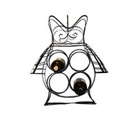Tiiiopkvvv Portabicchieri da vino da appendere per 4 bottiglie di vino, autoportante, in metallo, stile retrò, industriale, portatile, design moderno e minimalista per gli amanti del vino