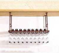 Tiiiopkvvv Portabottiglie da appendere a soffitto in metallo per calici da vino rack di stoccaggio (dimensioni: 10035 cm)