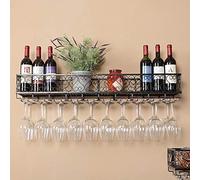 Tiiiopkvvv Portabottiglie da appendere alla parete Portabottiglie Portabottiglie da appendere a testa in giù Cremagliera creativa per vino Facile da installare Rack di stoccaggio (dimensioni: 6025 cm)