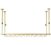 Tiiiopkvvv Portabottiglie da vino europeo da appendere in oro, portabottiglie da appendere a forma di calice, portabottiglie da appendere facile da installare (dimensioni: L60 x 35 cm)