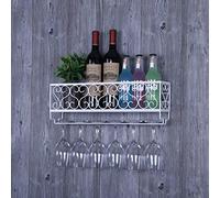 Tiiiopkvvv Portabottiglie in ferro porta bicchieri da vino a parete multiuso portabottiglie bar salotti hotel ristoranti decorazione scaffale portaoggetti (colore: C Dimensioni: 50 cm)