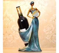 Tiiiopkvvv Portabottiglie in stile europeo decorazione creativa semplice e moderna porta vino decorazione per la casa decorazioni artigianali portabottiglie di vino (colore: rojo) (bianco)