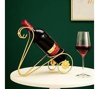 Tiiiopkvvv Portabottiglie moderno e minimalista armadietto portabottiglie per vino decorazione luminosa decorazione domestica di lusso creativo soggiorno porta bottiglia di vino (colore: cervo oro