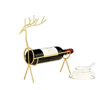 Tiiiopkvvv Portabottiglie moderno minimalista armadietto portabottiglie per vino decorazione luce decorazione domestica di lusso creativo soggiorno portabottiglie di vino (colore: cervo oro) (cervo