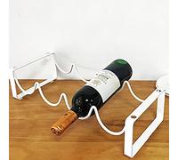 Tiiiopkvvv Portabottiglie per la casa in ferro artistico portabottiglie portabottiglie di vino portabottiglie di vino collezione scaffale per vino portabottiglie di vino (colore: colore bianco