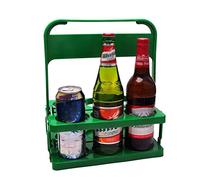 Tiiiopkvvv Portabottiglie per vino, 6 bottiglie autoportante da banco portabottiglie da tavolo portabevande pieghevole per birra cestino portabottiglie per feste (colore: D) (F)