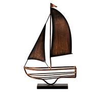 Tiiiopkvvv Portabottiglie per vino in ferro battuto creativo retrò portabottiglie per vino ristorante vela decorazione ornamenti portabottiglie di vino (come mostrato)