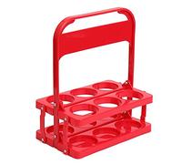 Tiiiopkvvv Portabottiglie portabottiglie per 6 bottiglie, autoportante da bancone portabevande da tavolo portabevande pieghevole per birra cestino portabottiglie per feste (colore: D) (ottone)