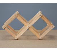 Tiiiopkvvv Portabottiglie portabottiglie pieghevole porta vino in legno rack espositore espositore portabottiglie per vino domestico (colore: 4) (1)