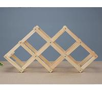 Tiiiopkvvv Portabottiglie portabottiglie pieghevole porta vino in legno rack espositore espositore portabottiglie per vino domestico (colore: 4) (3)